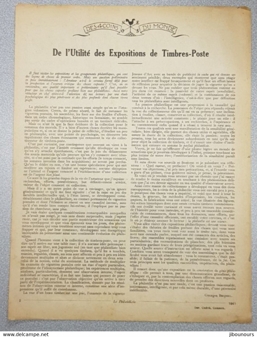 Le Philatéliste 18 Numéros De 1941 Et 1942 + Feuille De Présentation De La Revue Timbres 2 ème Guerre Mondiale Pétain - Français (àpd. 1941)