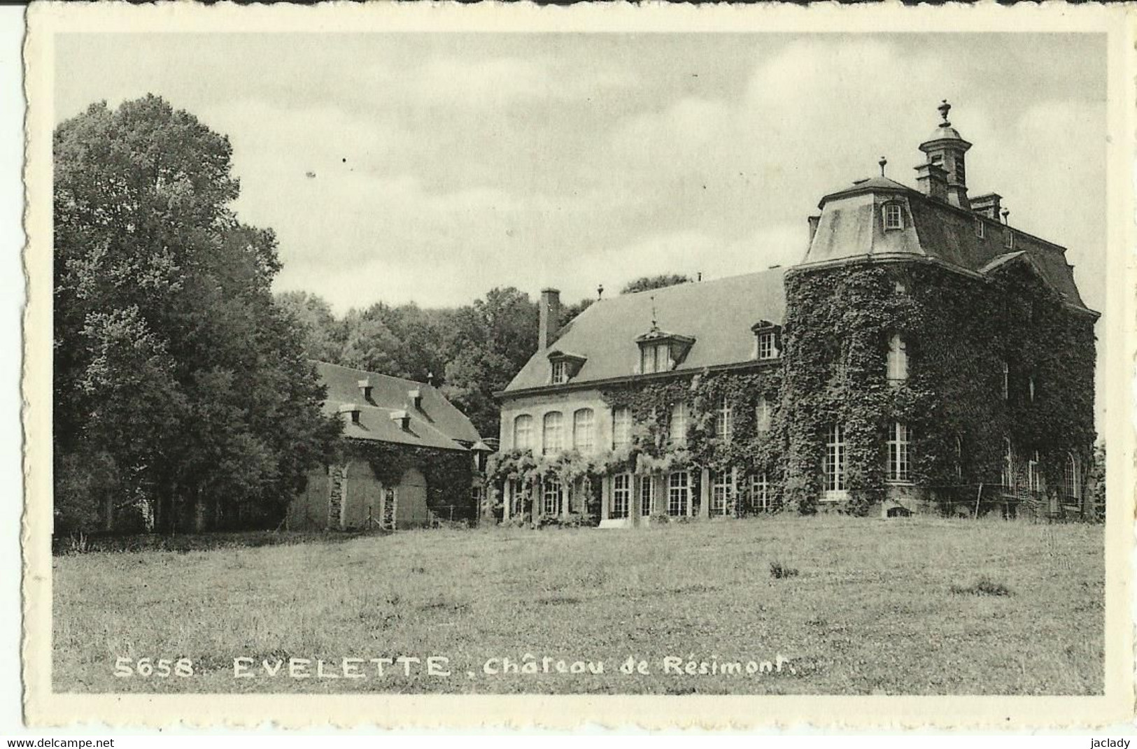 Evelette -- Château Résimont.   ( 2 Scans ) - Ohey