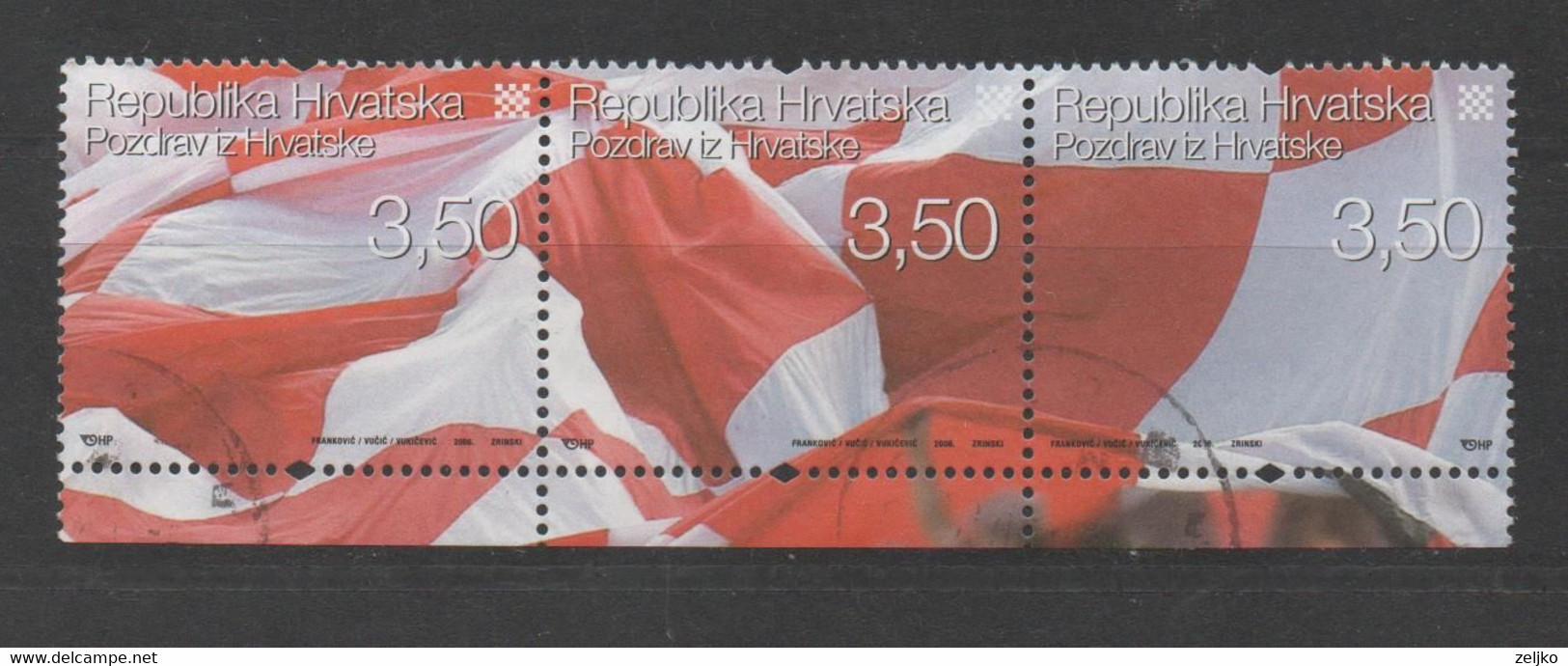 Croatia 2006, Used, Michel 767, 768, 769, Football Fans - Croatia