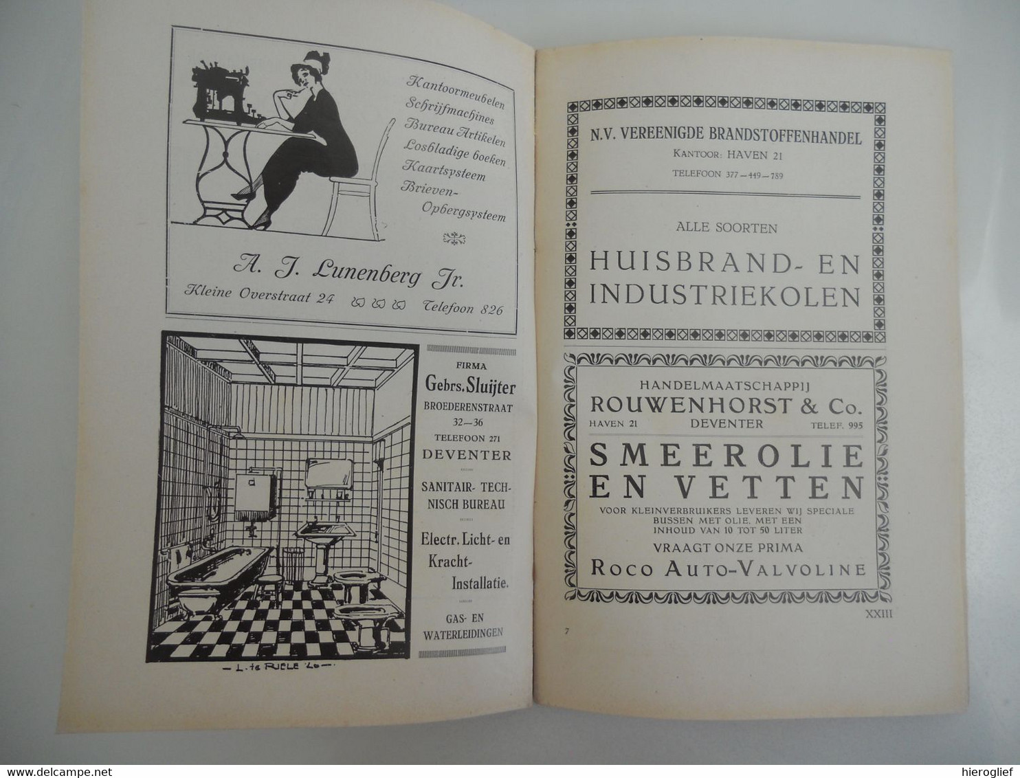 DEVENTER uitgave gemeentebestuur 1922 Overijssel ijssel + publiciteit