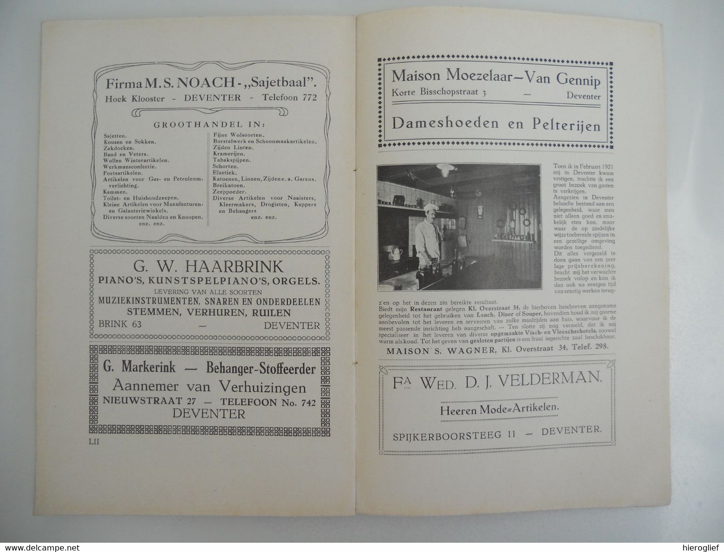 DEVENTER uitgave gemeentebestuur 1922 Overijssel ijssel + publiciteit