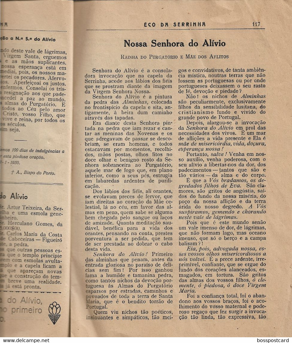 Felgueiras - Eco Da Serrinha De 3 De Julho De 1955 - Portugal (danificado) - Allgemeine Literatur