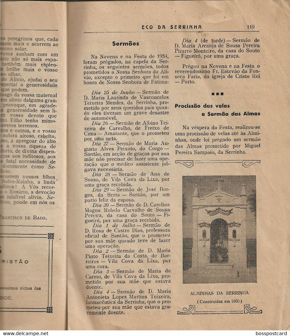 Felgueiras - Eco Da Serrinha De 3 De Julho De 1955 - Portugal (danificado) - Informations Générales