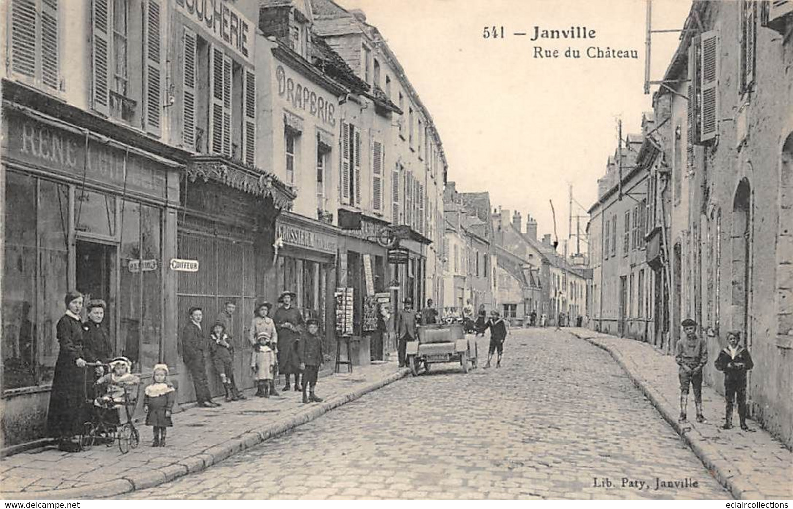 Janville        28        Rue Du Château. Librairie  Paty     Editeur De La Carte Postale. (voir Scan) - Andere & Zonder Classificatie