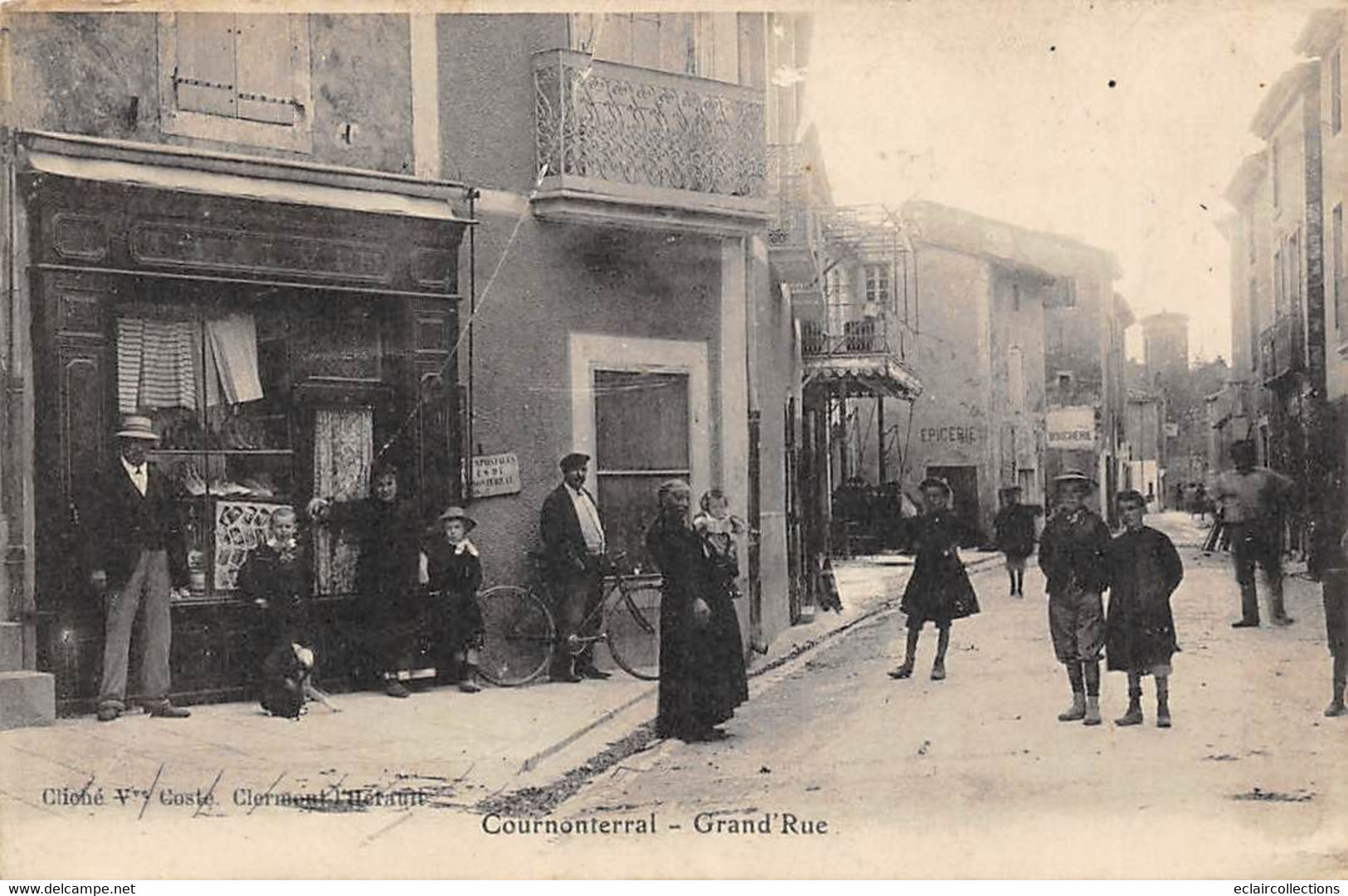 Cournonterral        34        Grande Rue  Commerce Et Vente De Cartes Postales. (voir Scan) - Autres & Non Classés