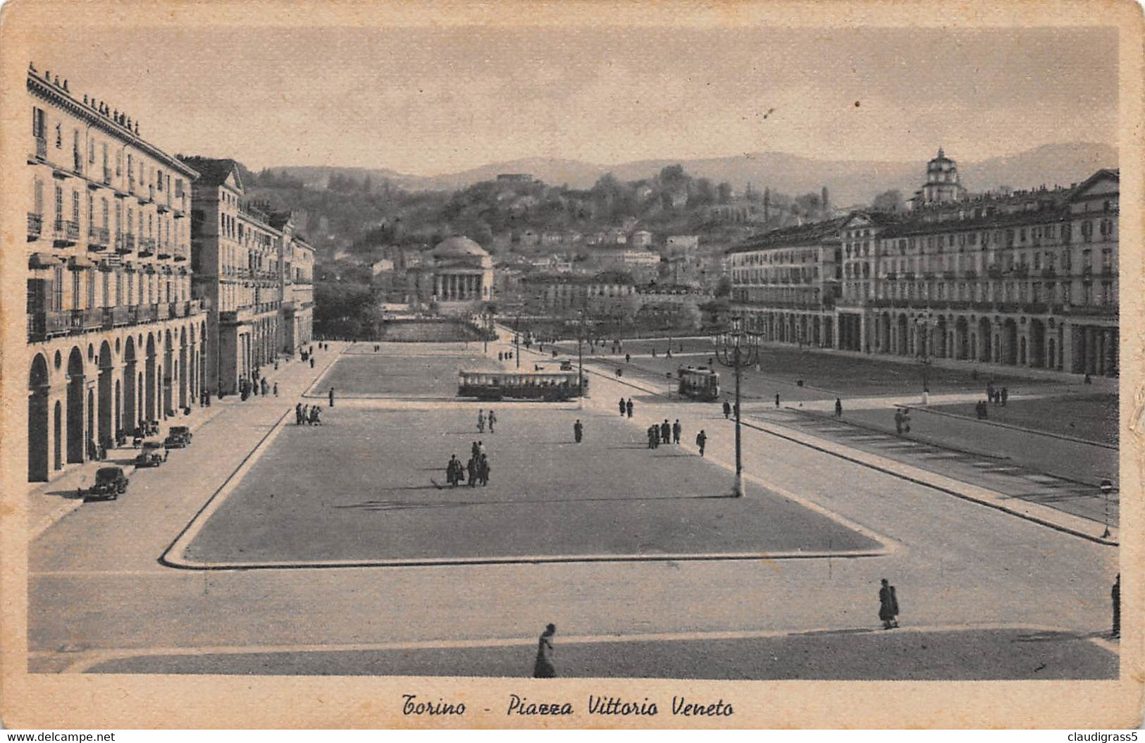 2231" TORINO-PIAZZA VITTORIO VENETO" ANIMATA ANNI 30 - Places & Squares