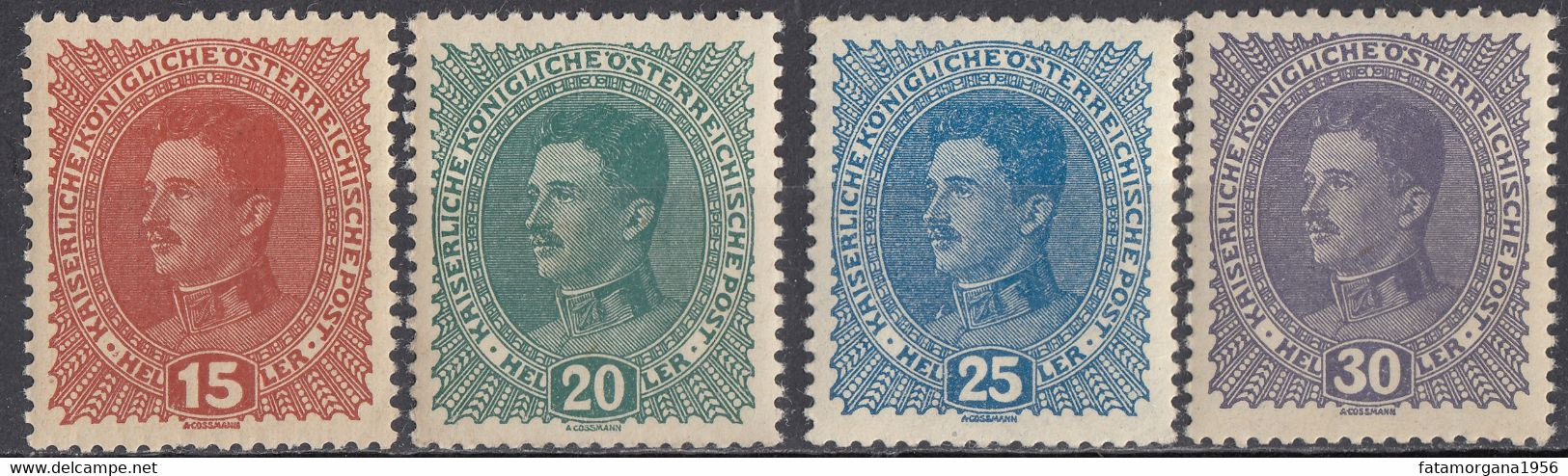 AUSTRIA - 1917 - Serie Completa Di 4 Valori Nuovi MNH: Yvert 162/165, Come Da Immagine. - Unused Stamps