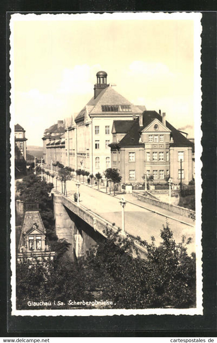 AK Glauchau, Partie An Der Scherbergbrücke - Glauchau