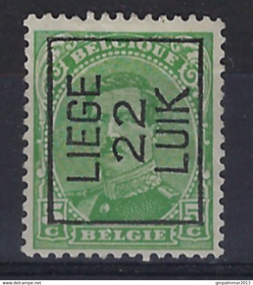 Koning Albert I Nr. 137 Type II België TYPO Nr. 61 A  LIEGE  22  LUIK  , Staat Zie Scan ! - Typo Precancels 1922-26 (Albert I)