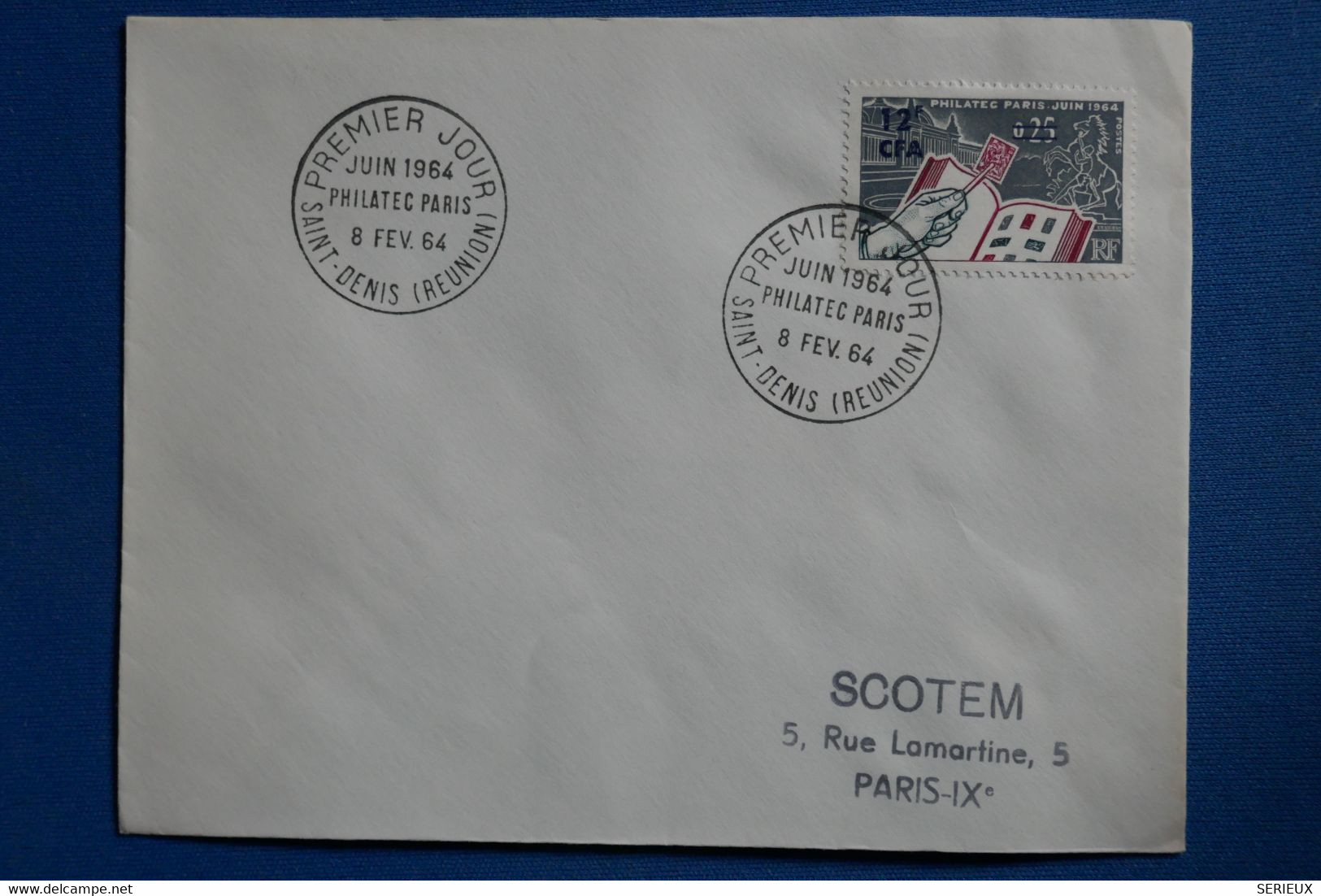 W6 LA REUNION  BELLE LETTRE  1964 SAINT DENIS POUR PARIS + AFFRANCHI. PLAISANT - Storia Postale