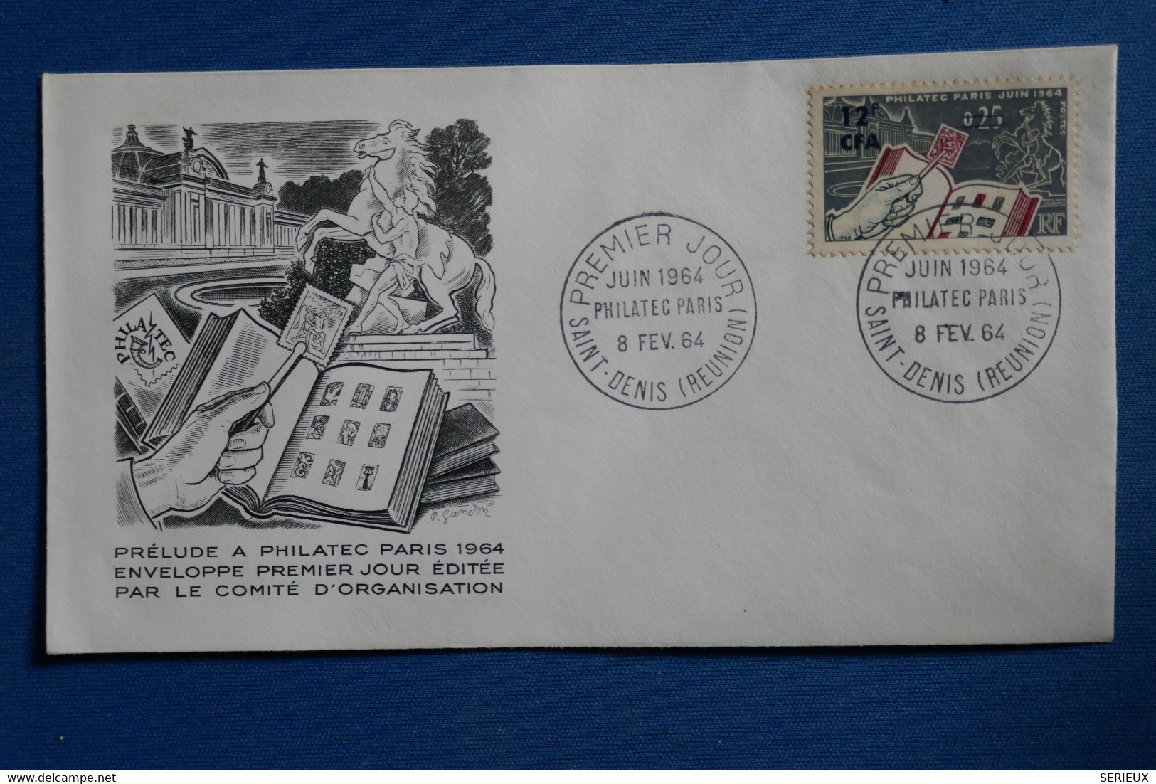 W6 LA REUNION  BELLE LETTRE  1964 SAINT DENIS POUR PARIS + AFFRANCHI. PLAISANT - Brieven En Documenten