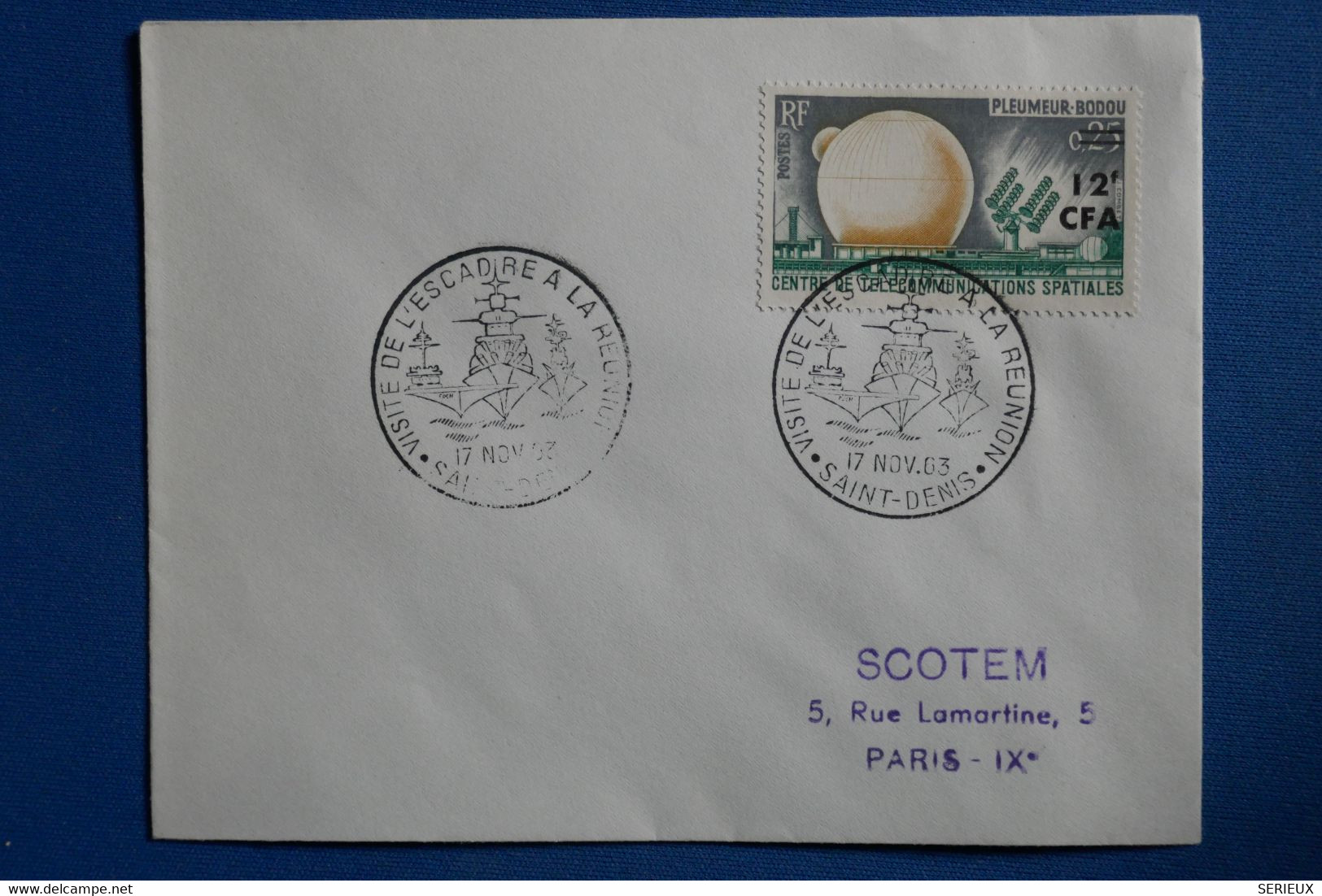 W6 LA REUNION  BELLE LETTRE  1963   SAINT DENIS POUR PARIS FRANCE+ AFFRANCHI. PLAISANT - Storia Postale