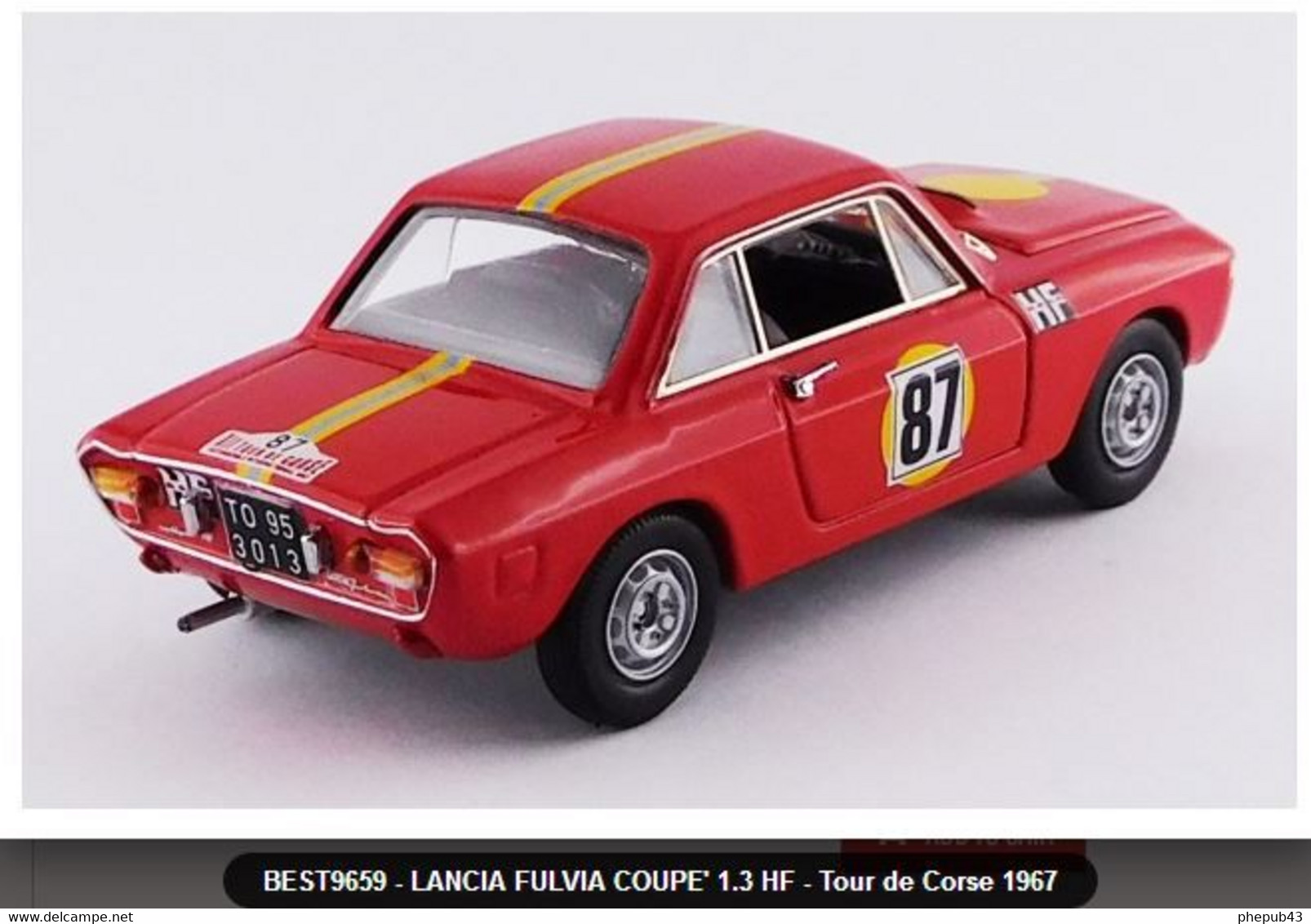 Lancia Fulvia Coupé 1300 HF - S. Munari/Lombardini - 1st Corse 1967 #87 - Best - Best Model