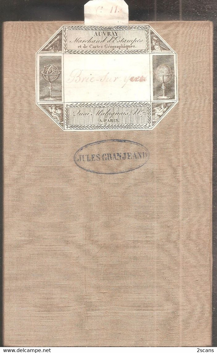 18è Siècle (1800) CARTE GÉOGRAPHIQUE : Brie-Comte-Robert Tournan Roissy Pontault Guignes Ozoir Brunoy - (TRÈS BEL ÉTAT) - Otros & Sin Clasificación