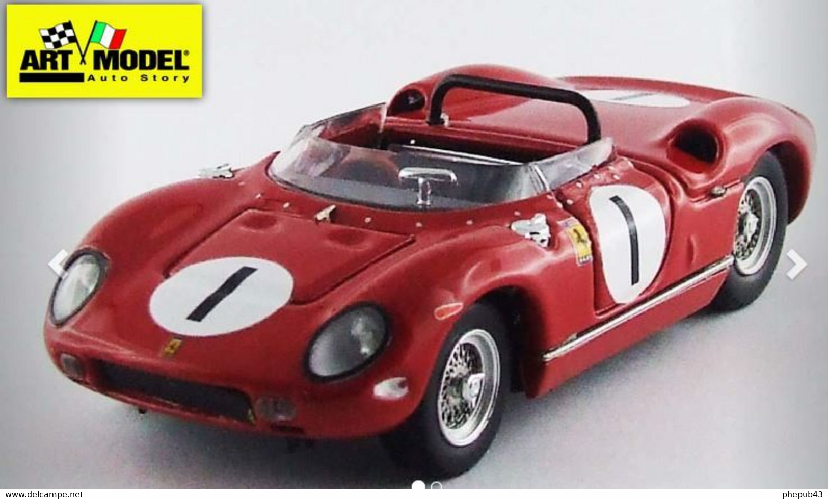 Ferrari 250 P - Pedro Rodriguez - 2nd Bridgehampton 1963 #1 - Art Model - Art Model