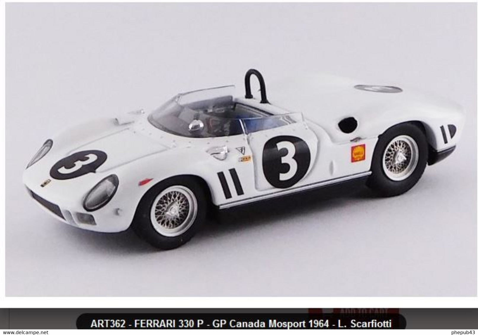 Ferrari 330 P - L. Scarfiotti - GP Canada Mosport 1964 #3 - Art Model - Art Model