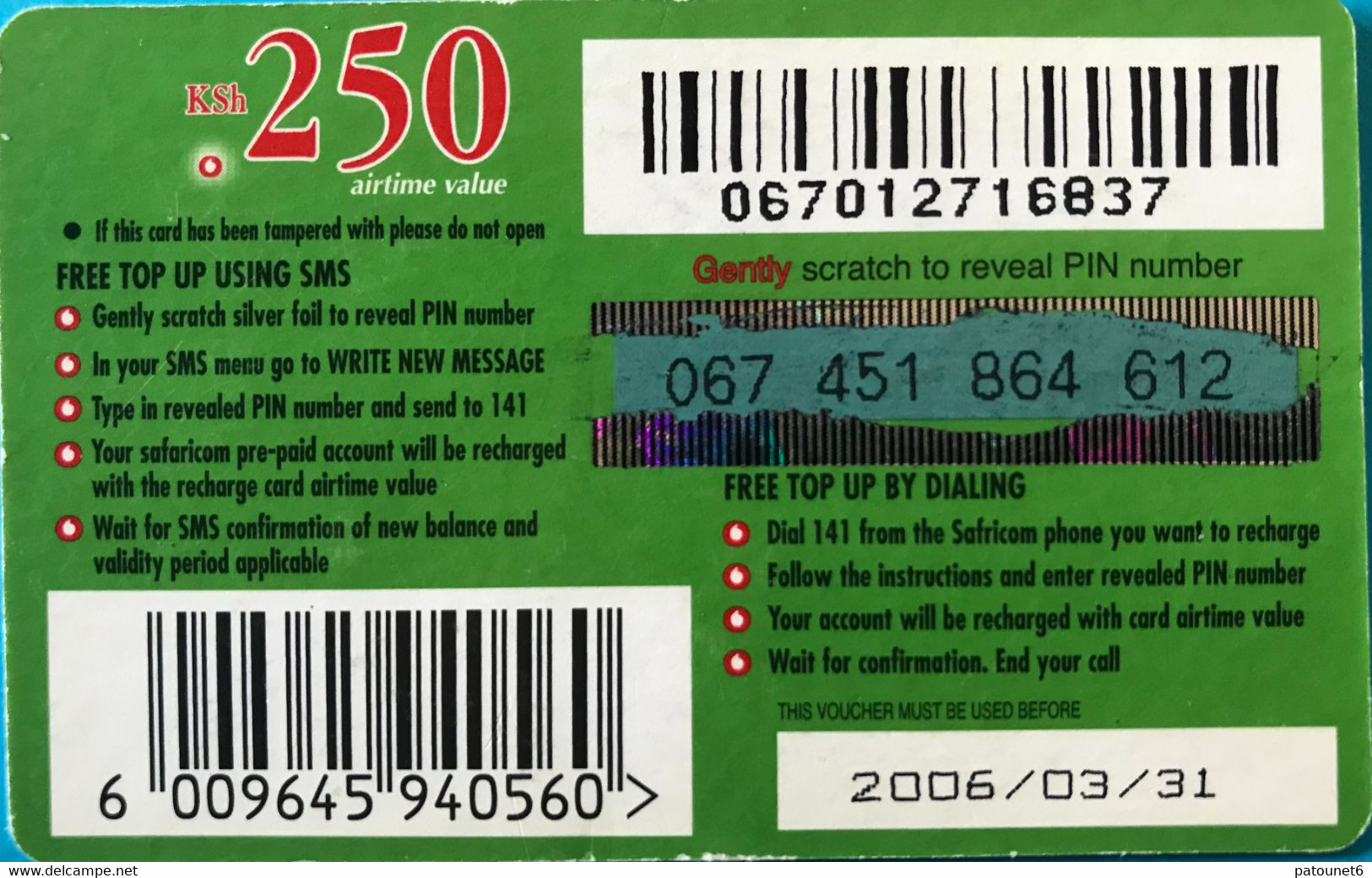 KENYA  -   Prepaid  - Safaricom - Celibrate Life - 250 KSh - Kenya