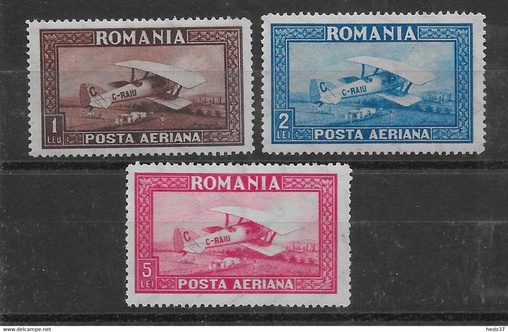 Roumanie Poste Aérienne N°1/3 - Neuf * Avec Charnière - TB - Unused Stamps