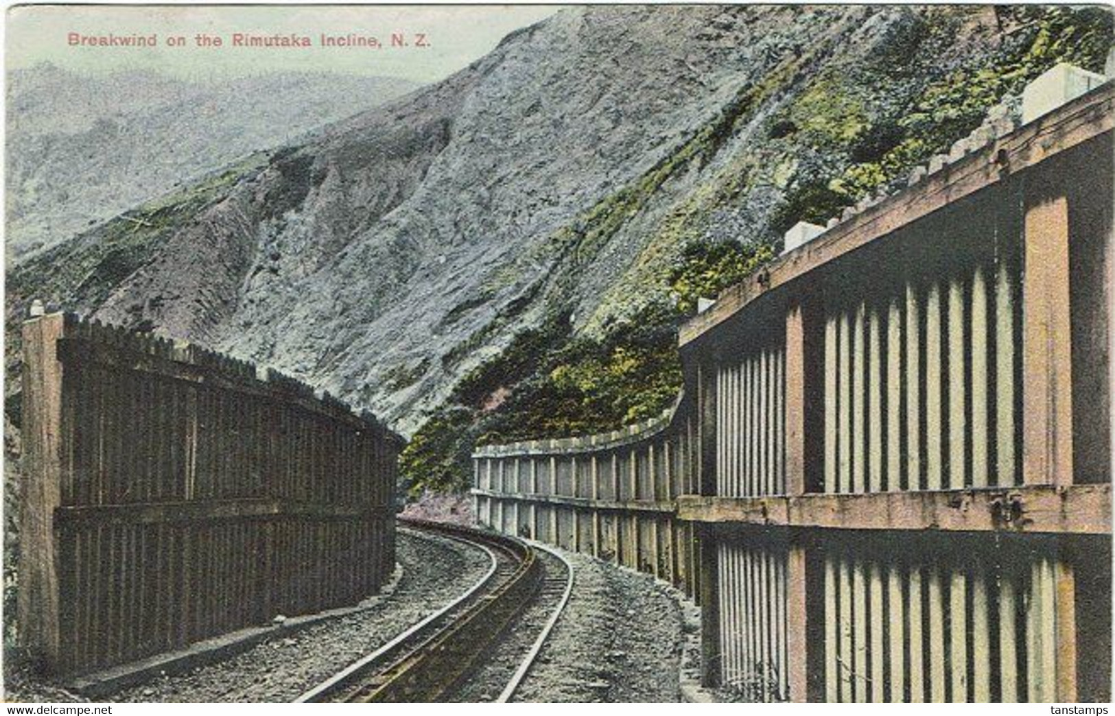 NEW ZEALAND - FRANCE RIMUTAKA RAILWAY INCLINE POSTCARD 1910 - Covers & Documents