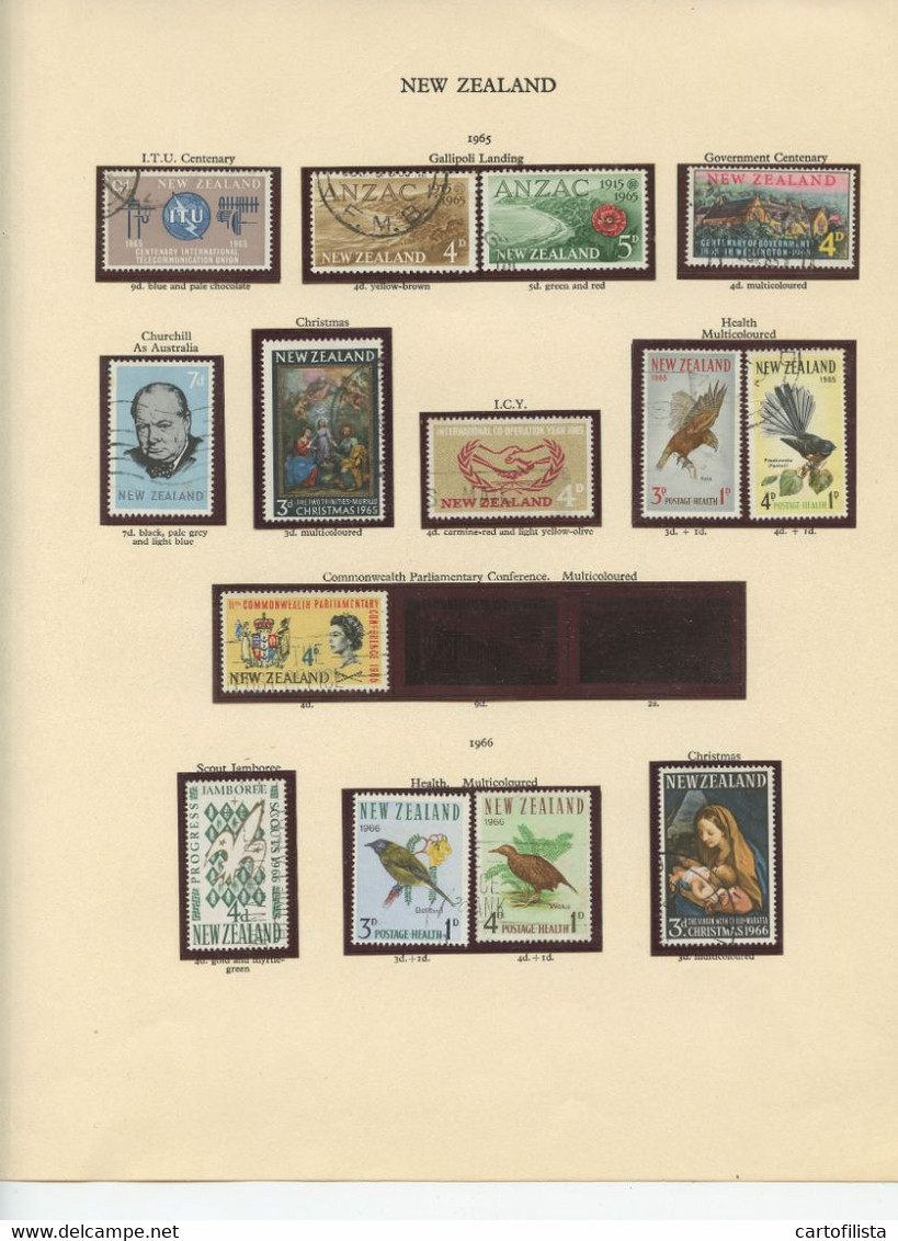 Used Stamps, NEW ZEALAND Lot From 1960 To 1969  (Lot 886) - 8 Scans - Autres & Non Classés