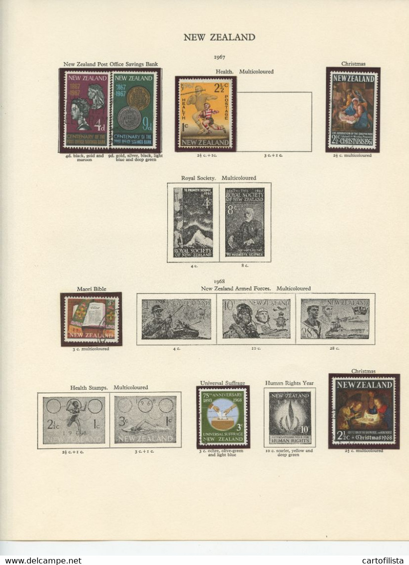Used Stamps, NEW ZEALAND Lot from 1960 to 1969  (Lot 886) - 8 scans