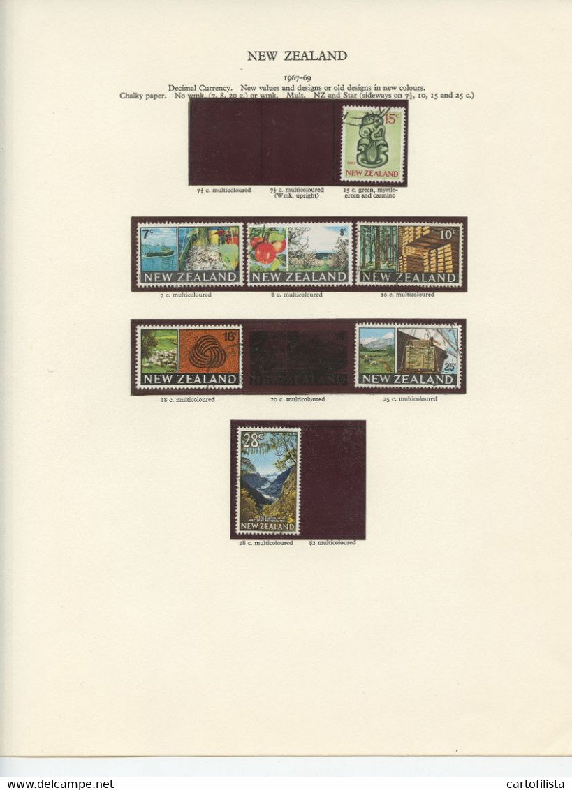 Used Stamps, NEW ZEALAND Lot from 1960 to 1969  (Lot 886) - 8 scans