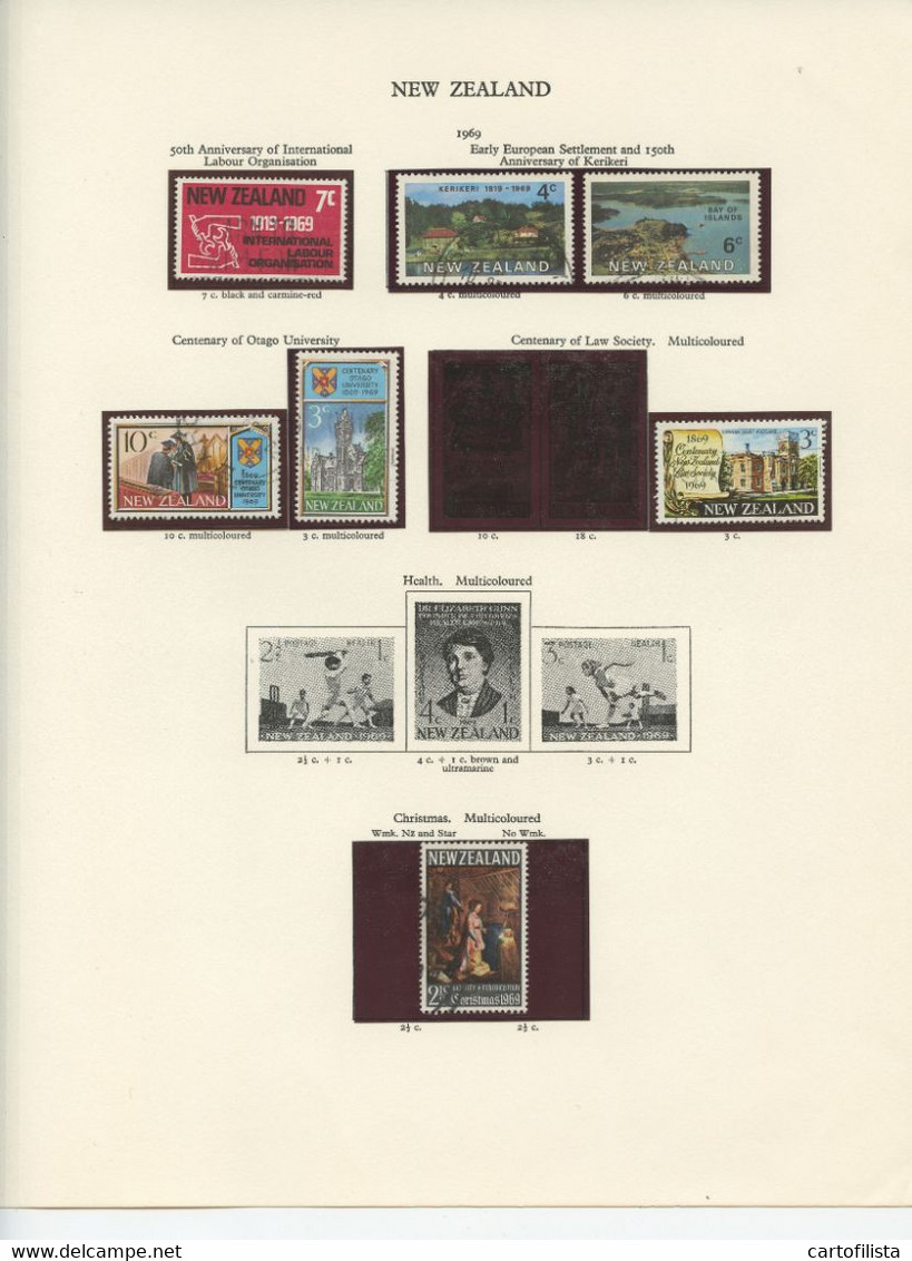 Used Stamps, NEW ZEALAND Lot from 1960 to 1969  (Lot 886) - 8 scans