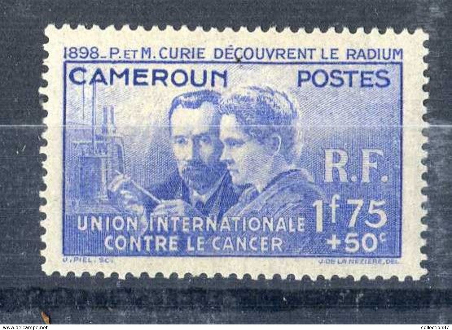 CAMEROUN * < PIERRE Et MARIE CURIE  1938 -- DECOUVRE Le RADIUM En 1898 - 1938 Pierre Et Marie Curie