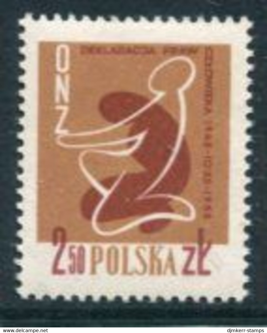 POLAND 1958 Declaration Of Human Rights MNH / **.  Michel 1078 - Nuovi