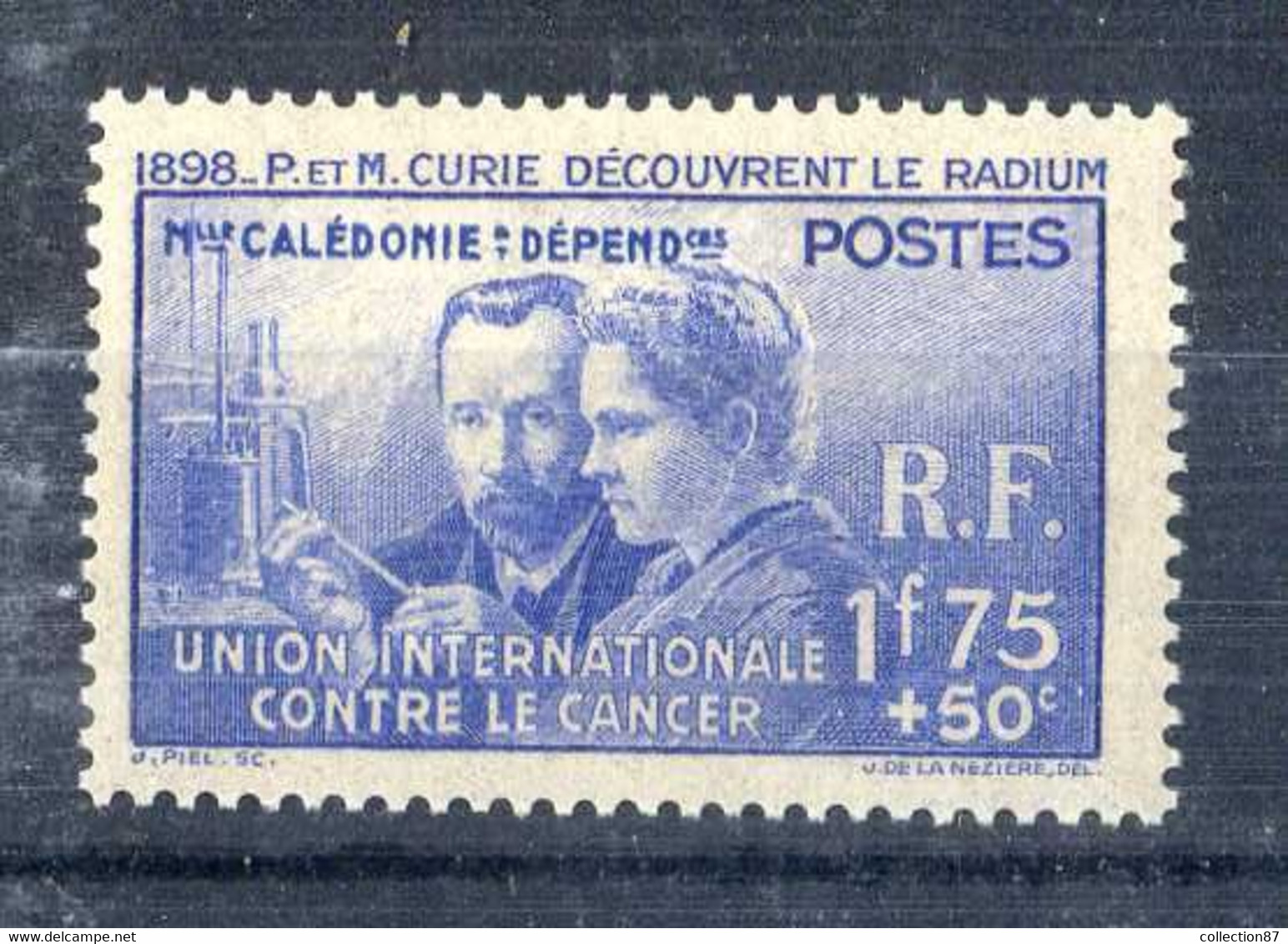 NOUVELLE CALEDONIE * < PIERRE Et MARIE CURIE  1938 -- DECOUVRE Le RADIUM En 1898 - 1938 Pierre Et Marie Curie