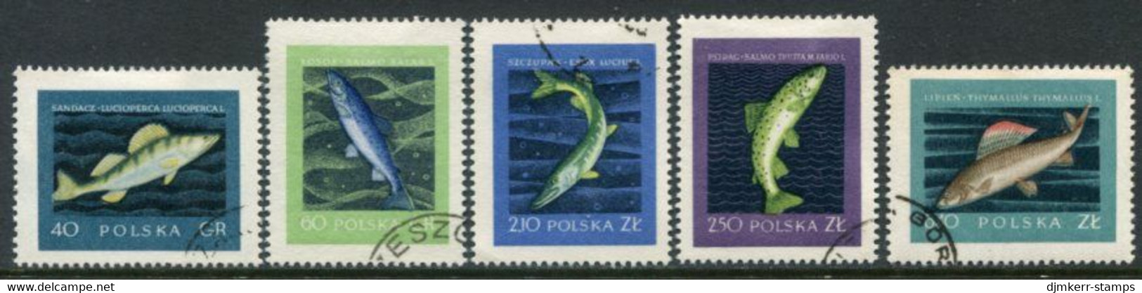 POLAND 1958 Fish Used  Michel 1051-55 - Used Stamps