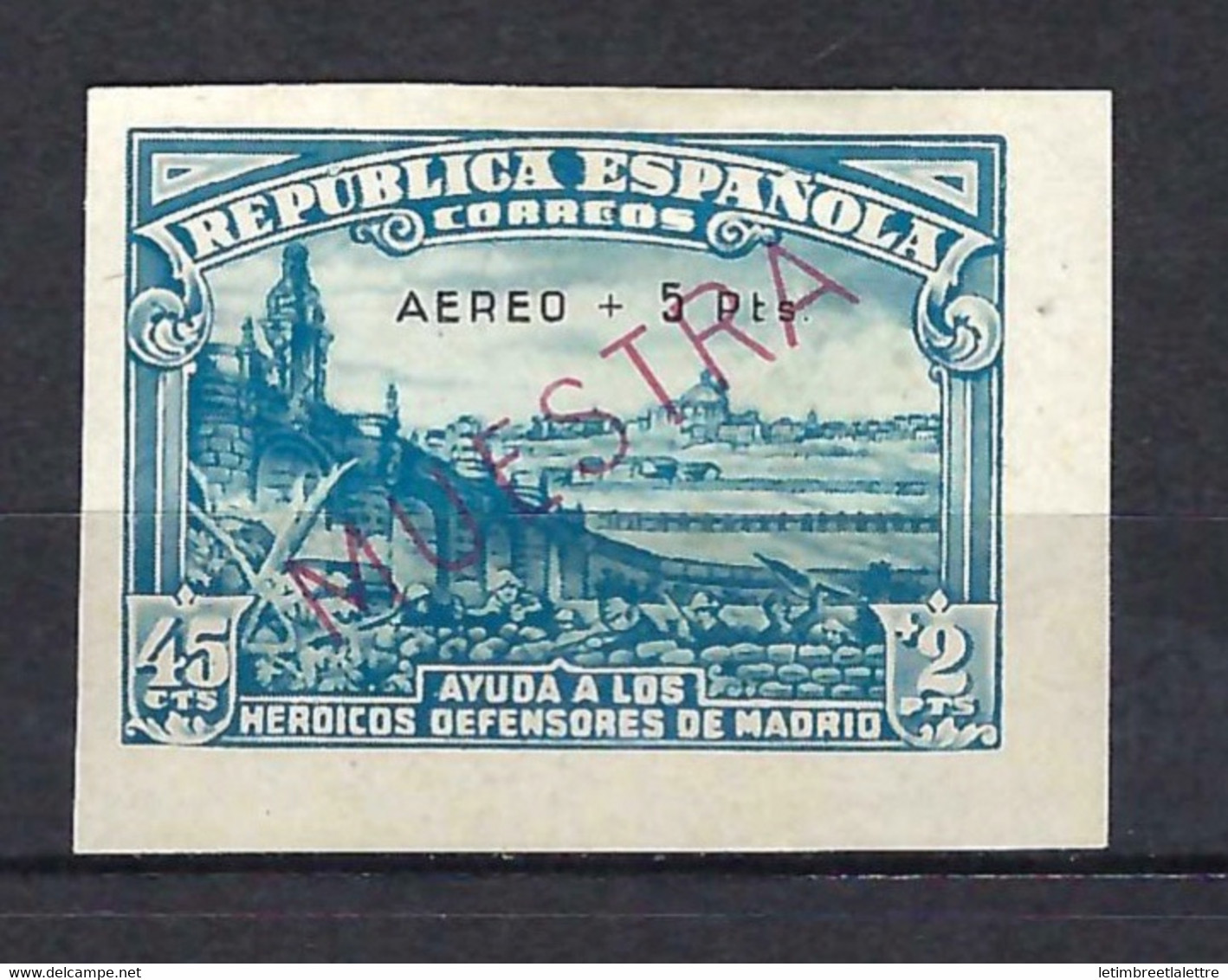 ⭐ Espagne - Poste Aérienne - YT N° 193 C (*) - Neuf Avec Charnière Sans Gomme - Non Dentelé - RARE - 1938 ⭐ - Nuovi