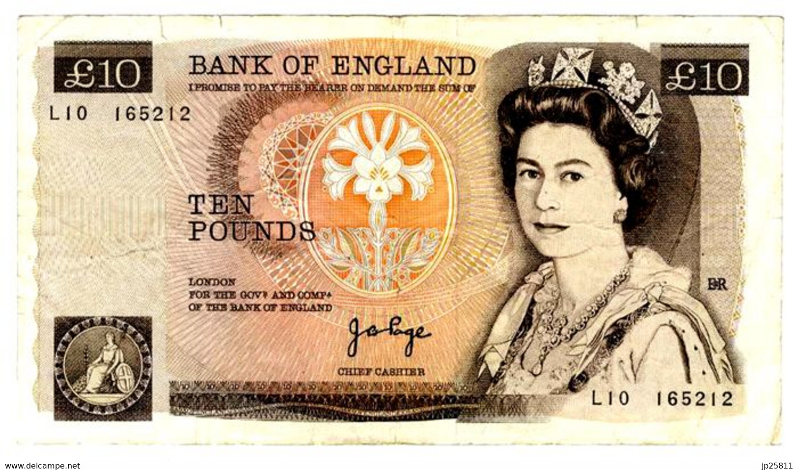 Great Brittan Grossbritannien England - 10 Ten Pounds Elizabeth II Sign Page - 10 Pounds