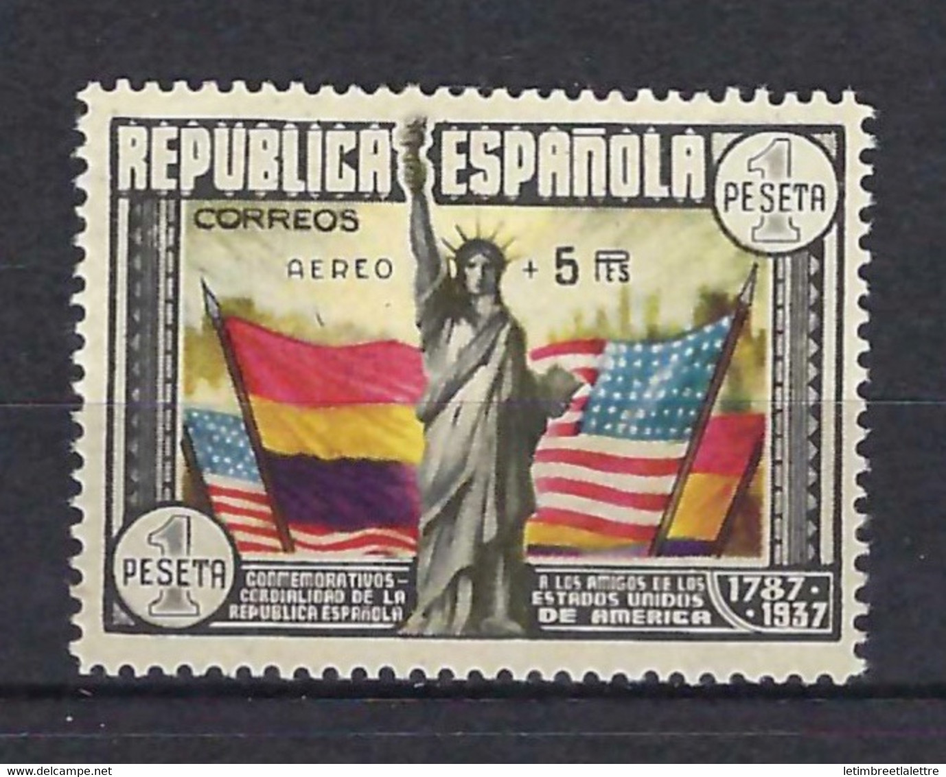 ⭐ Espagne - Poste Aérienne - YT N° 194 * - Neuf Avec Charnière - 1938 ⭐ - Nuovi