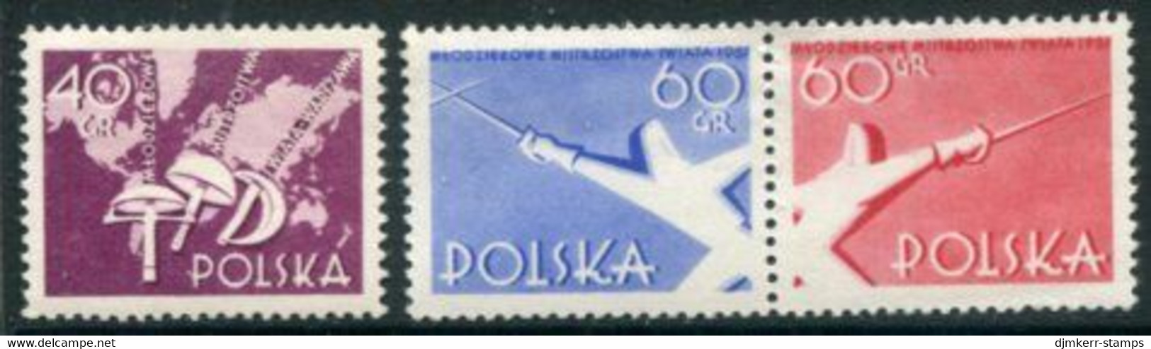 POLAND 1957 Youth Fencing Championship.  Michel 1005-07 - Ongebruikt