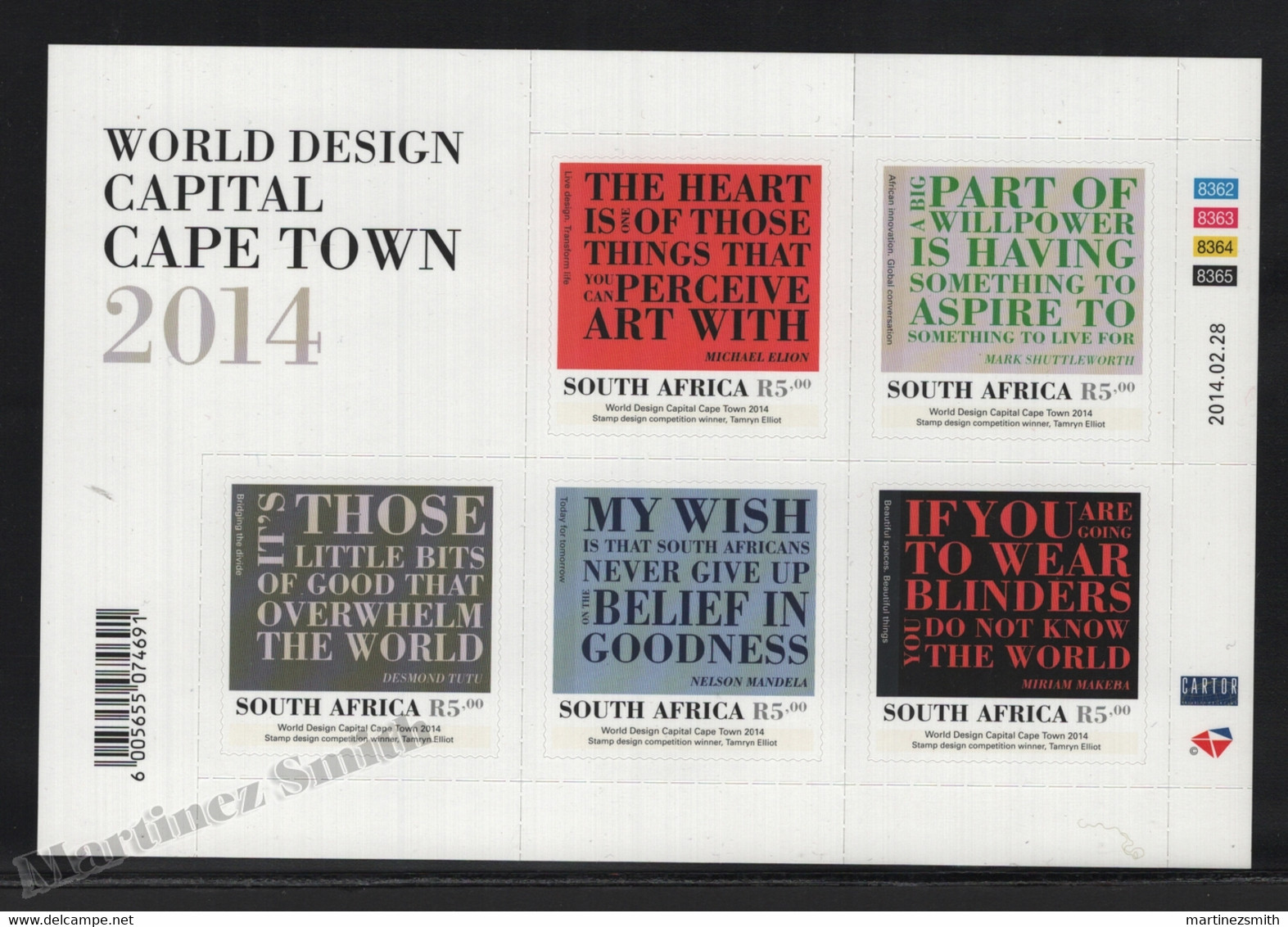 Afrique Du Sud - South Africa 2014 Yvert 1807-11, World Design Capital, Capetown - MNH - Ongebruikt