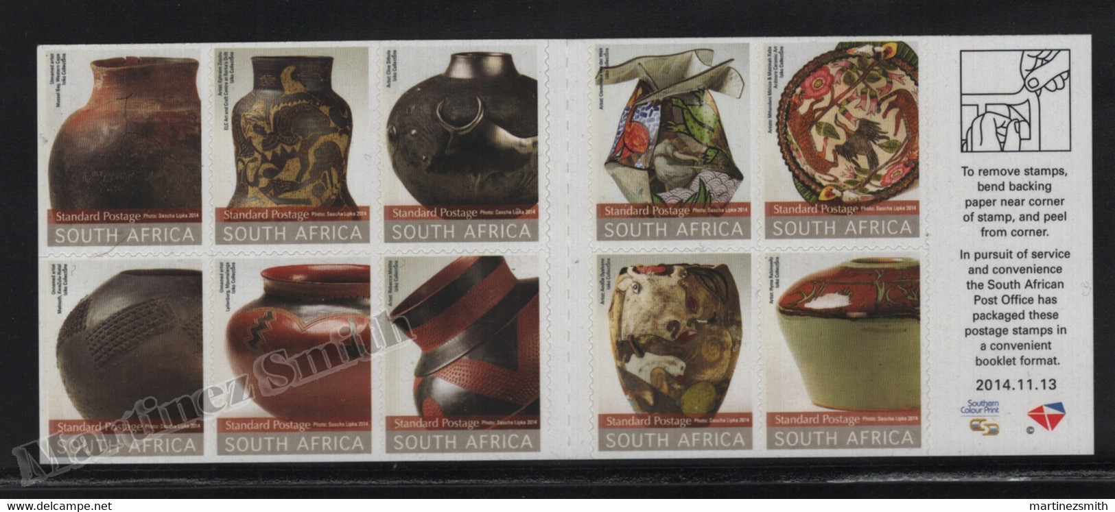 Afrique Du Sud - South Africa 2014 Yvert C1853, Ceramic Vessels - Booklet - MNH - Carnets