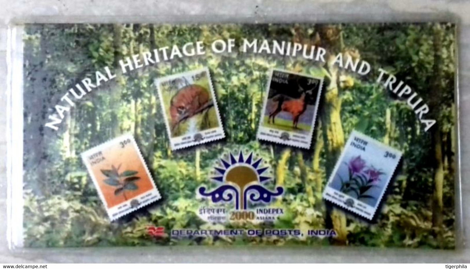 INDIA 2000 INDEPEX ASIANA , Natural Heritage Of Manipur And Tripura SEALED PRESENTATION PACK With Complete Set MNH Insid - Collections, Lots & Series