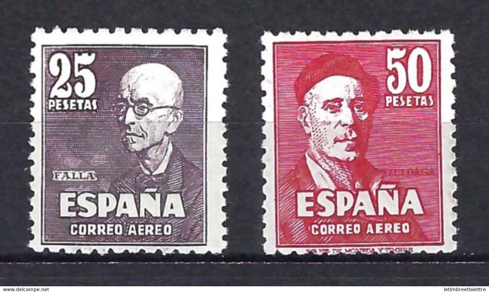 ⭐ Espagne - Poste Aérienne - YT N° 236 Et 237 ** - Neuf Sans Charnière - 1947 ⭐ - Ongebruikt