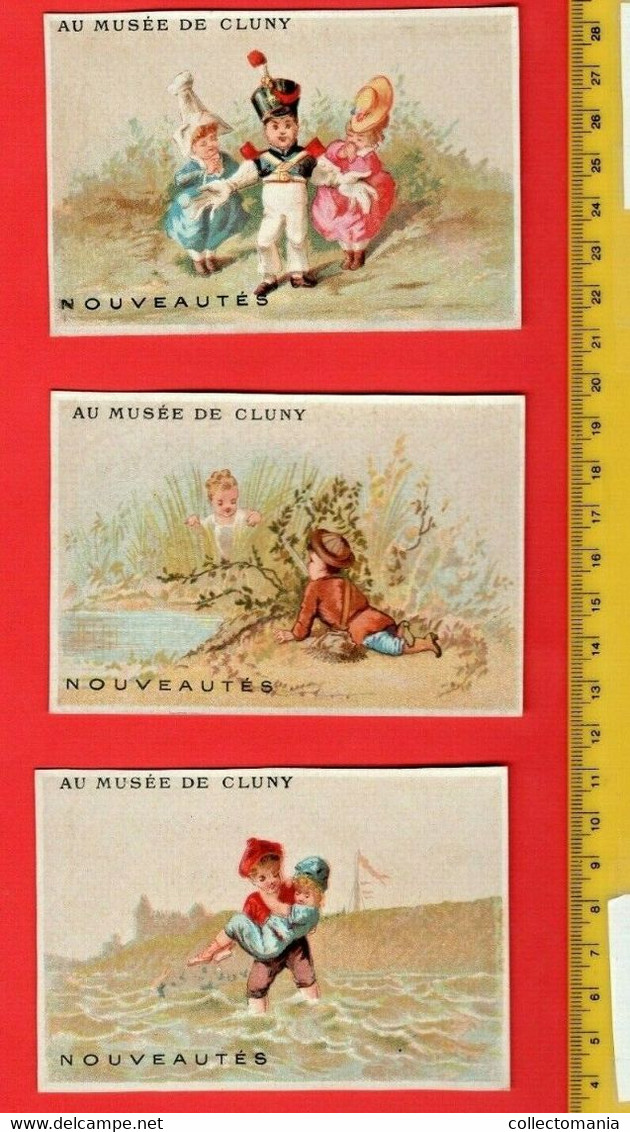 6 PUB Cards C1867 Litho Imprimeur  Testu & MASSIN Rue Madame TM33-4 MUSEE CLUNY Complete Set Rare To Find Complete - Enfants