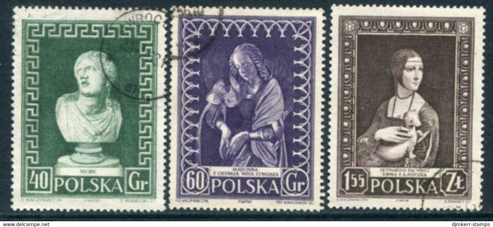 POLAND 1956 Museum Week Set Used.  Michel 990-92 - Used Stamps