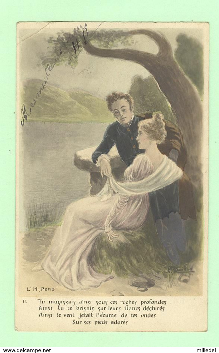 R1240 - Illustration Signée NAILLOD - Le Lac De Lamartine - Couple -  Numéro II - Naillod