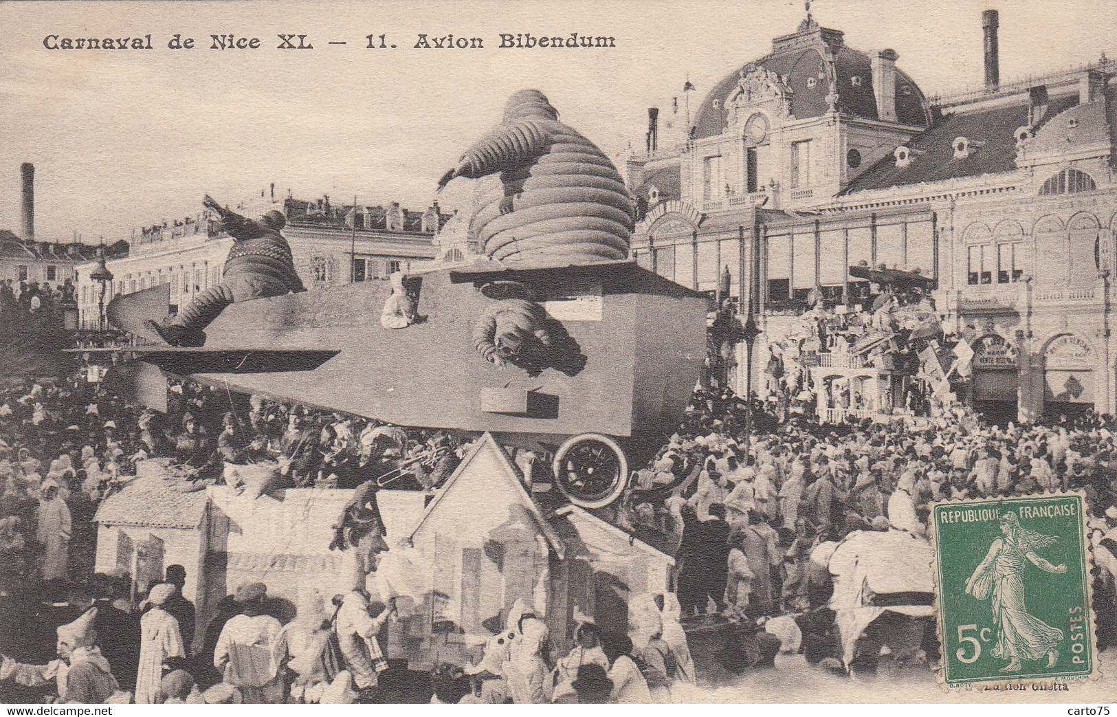 Aviation - Publicité Michelin - Carnaval - Char Nice - Avion Bibendum - Autres & Non Classés