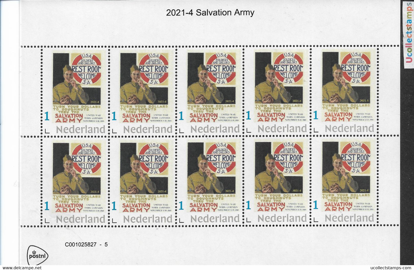 Nederland 2021-4  Leger Des Heils  Salvation Army  Vel    Postfris/mnh/sans Charniere - Sin Clasificación