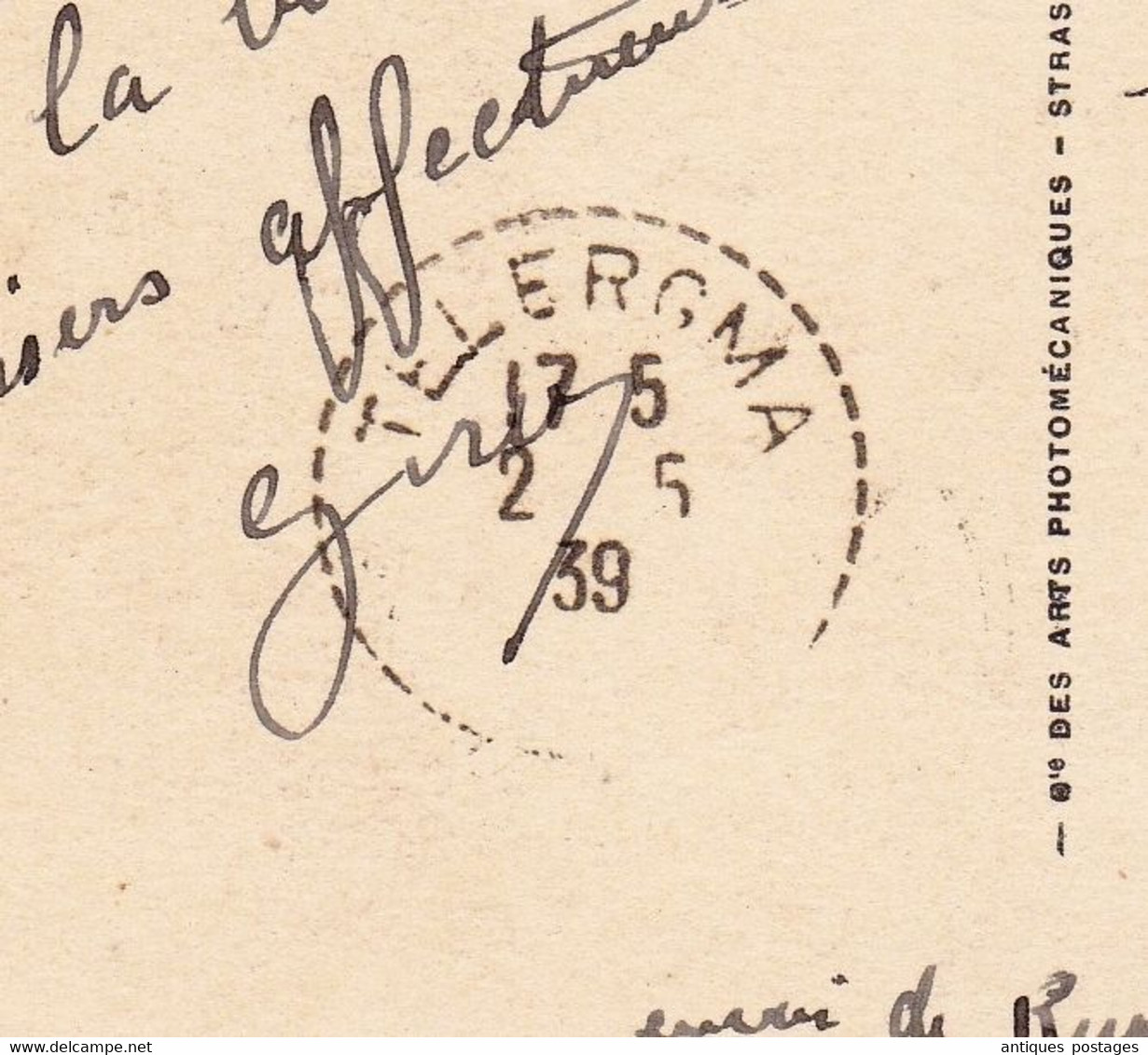 Carte Postale 1939 Telergma Algérie Base Aérienne 67 R.A.H. Franchise Militaire - Briefe U. Dokumente