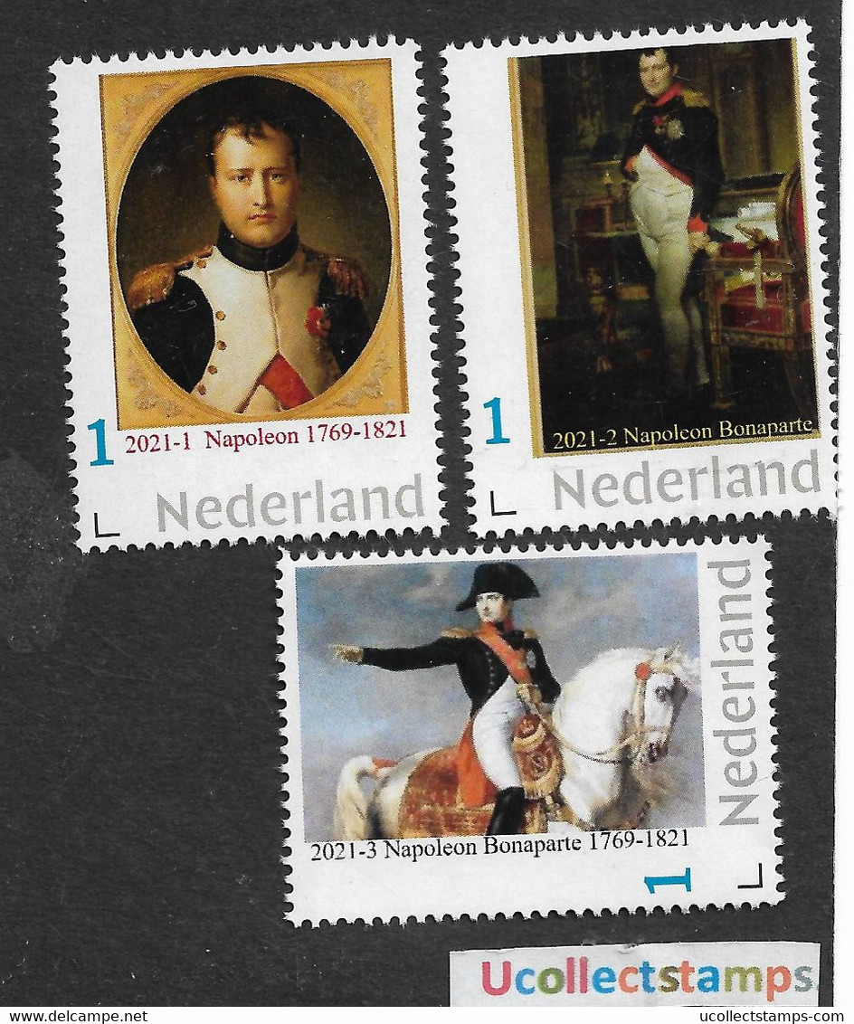 Nederland 2021  Napoleon Bonaparte 1,2,3,    1769-1821     Postfris/mnh/sans Charniere - Sin Clasificación