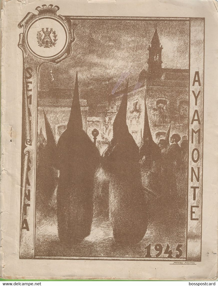 Ayamonte - Folleto Semana Santa 1945 - Huelva - Andalucía - España (dañado) - [4] Themes