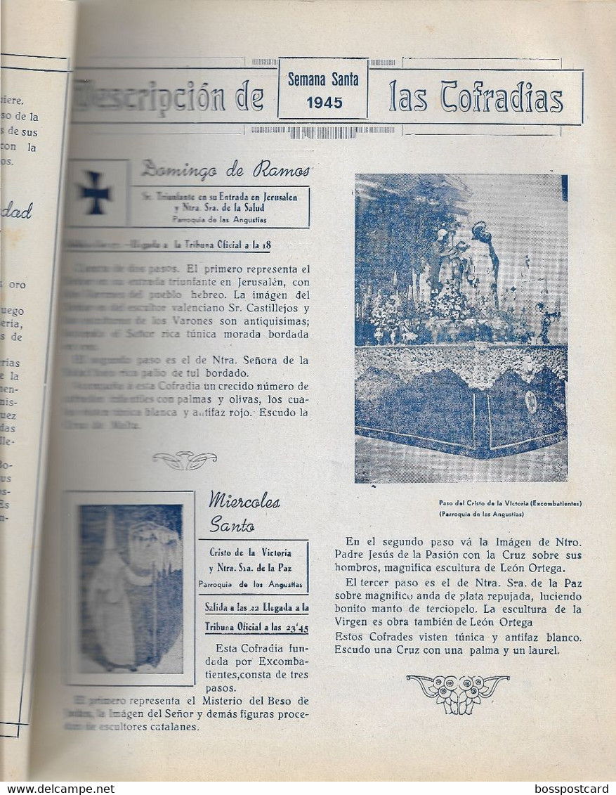 Ayamonte - Folleto Semana Santa 1945 - Huelva - Andalucía - España (dañado) - [4] Themes