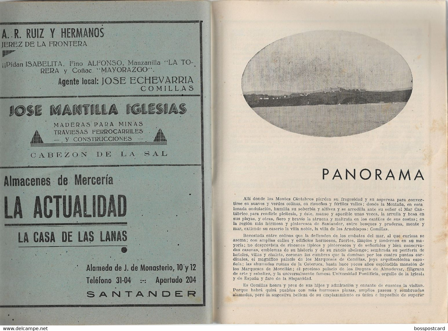 Comillas - Folleto Fiestas del Stº Cristo del Amparo, 1945 - Santander - Cantabria  - España