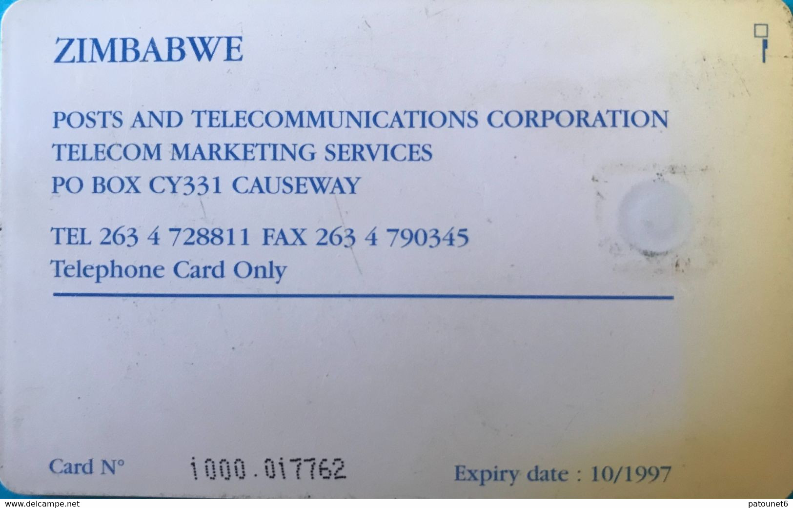 ZIMBABWE  -  Phonecard - $ 30 - Simbabwe